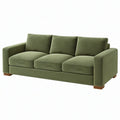 Divano 3 posti 210 cm in tessuto verde stile contemporaneo