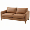 Divano 2 posti 165 x 88 x 84 cm in pelle sintetica marrone - stile moderno