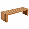 Panca 180 cm in legno marrone per ingresso stile moderno a listelli